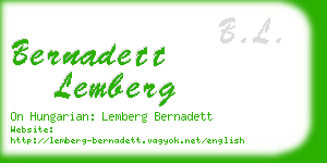 bernadett lemberg business card